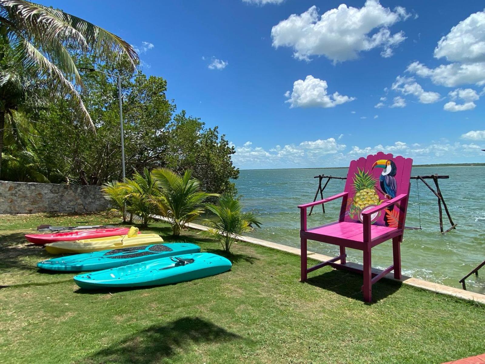 Coras Place Bacalar Lagoon Front Buitenkant foto